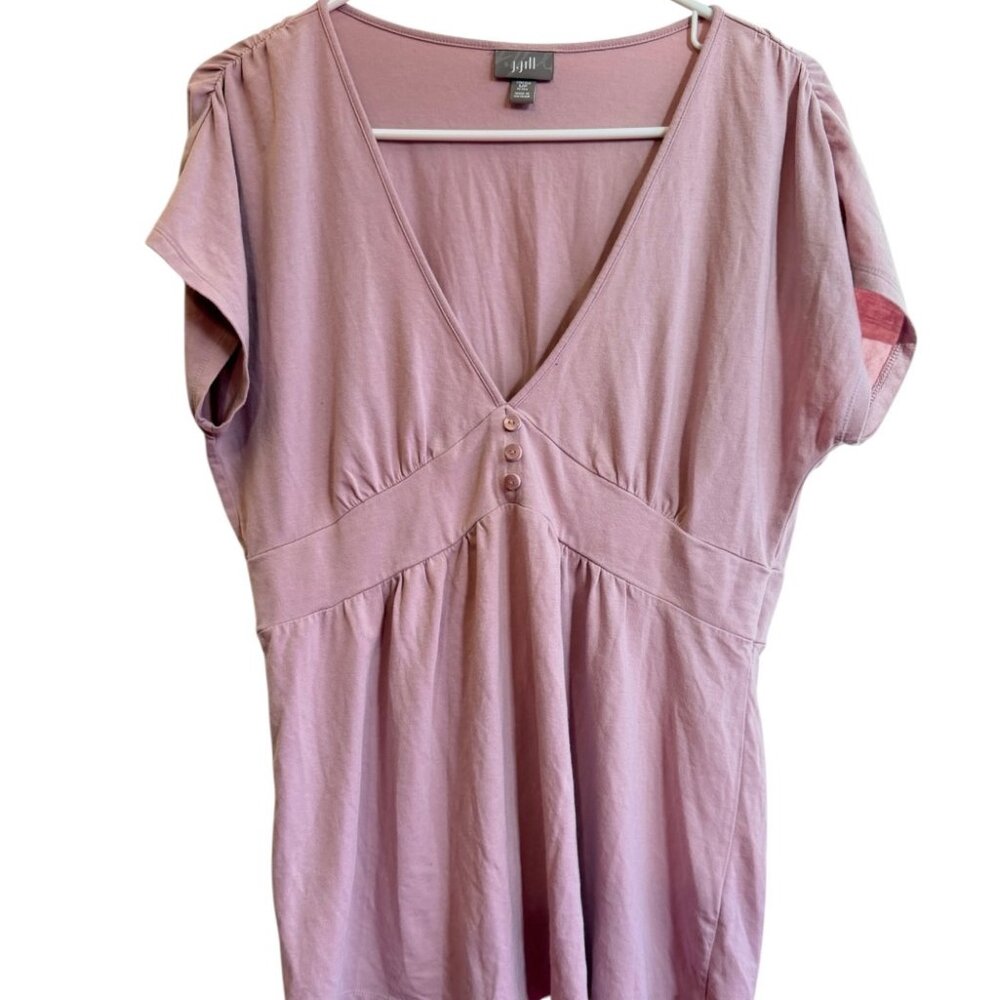 J. Jill Pink Short Sleeve Tunic Top